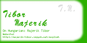 tibor majerik business card